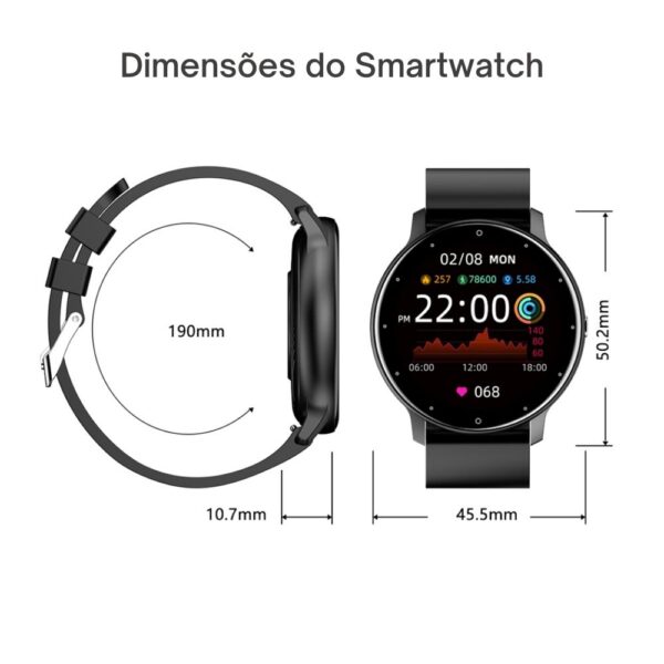 Smart Watch Bluetooth com Tela Touch Screen, certificação IP67 à Prova d'água para Android iOS - Image 8