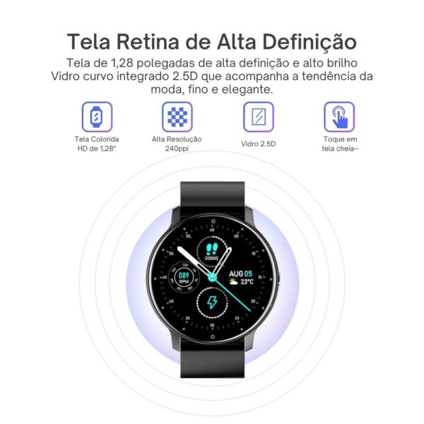 Smart Watch Bluetooth com Tela Touch Screen, certificação IP67 à Prova d'água para Android iOS - Image 4