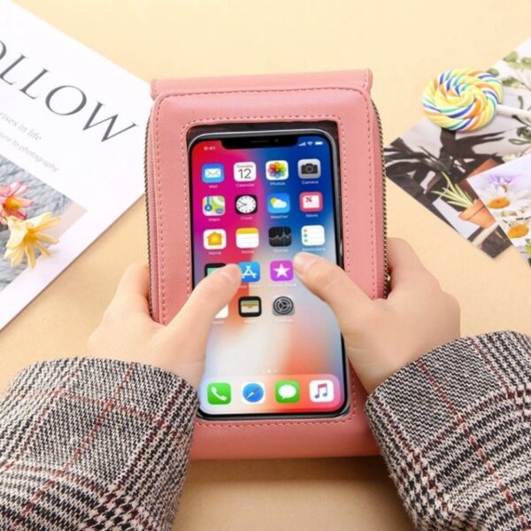 Bolsa Carteira Feminina com compartimento Touch Screen para Smartphone - Image 4