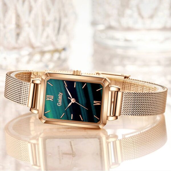 Conjunto Relógio Feminino com pulseira em metal e Bracelete - Image 11