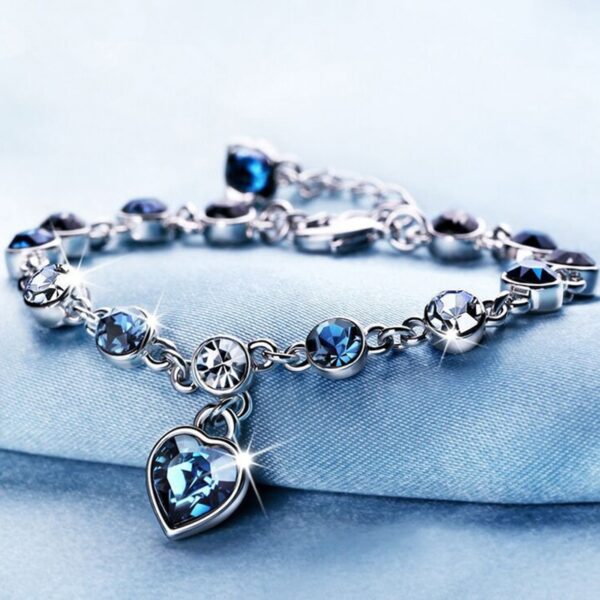 Pulseira Feminina Blue Heart