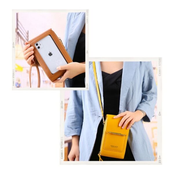 Bolsa Carteira Feminina com compartimento Touch Screen para Smartphone - Image 6