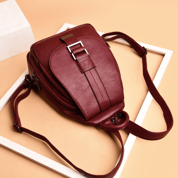 Bolsa Bagpack Feminina Retro TS Chloe em Couro Legítimo - Image 3