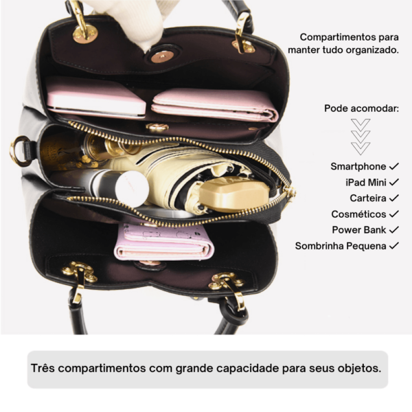 Bolsa de Ombro Feminina com Pingente - Image 9