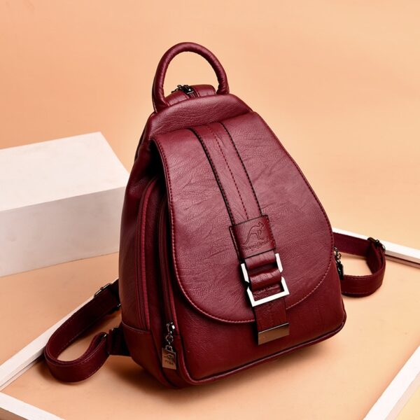 Bolsa Bagpack Feminina Retro TS Chloe em Couro Legítimo